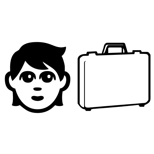 🧑💼 Emoji Domain black and white Symbola rendering